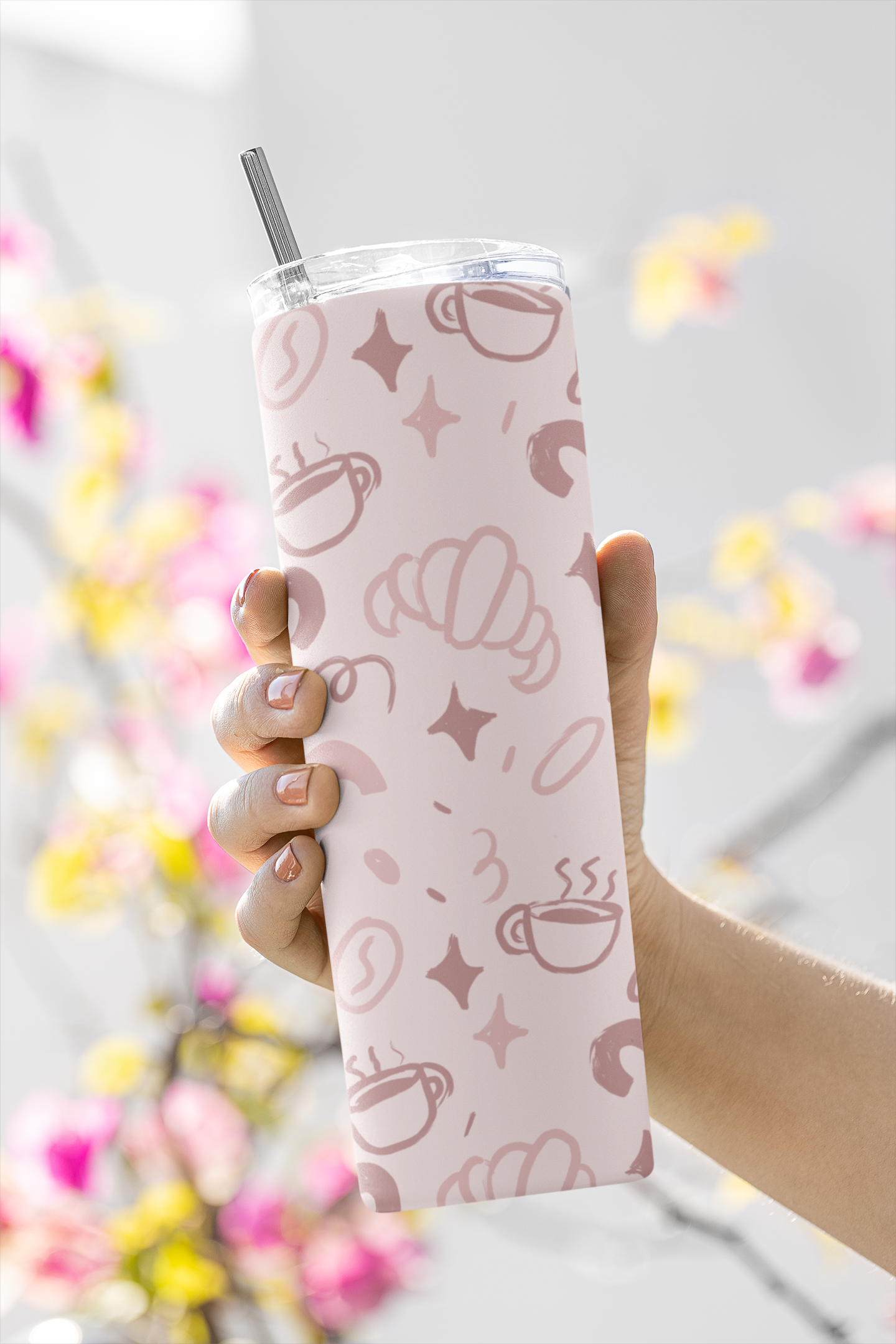Eco-Friendly Tumbler Bottle - Coffee&Croissant